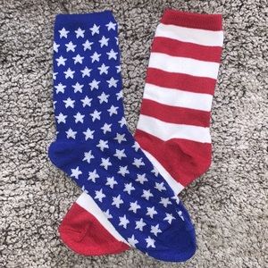 red white and blue socks
